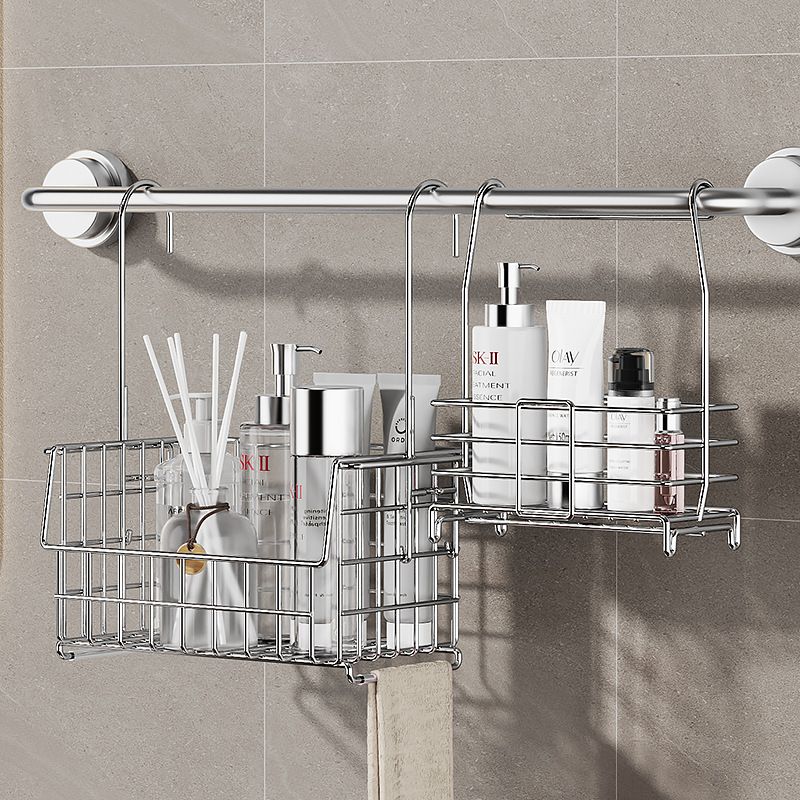Wall-mounted bathroom shelf with towel bar for OEM and wholesale orders